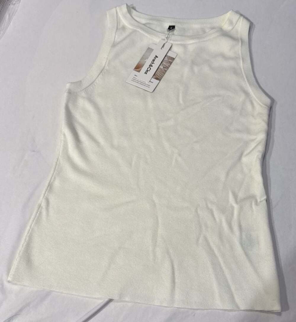 J752 Arach & Cloz Women's Wool Blend Sleeveless Crew Neck Tank Top